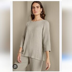 Soft Surroundings Oceo Tunic In Pebble Taupe